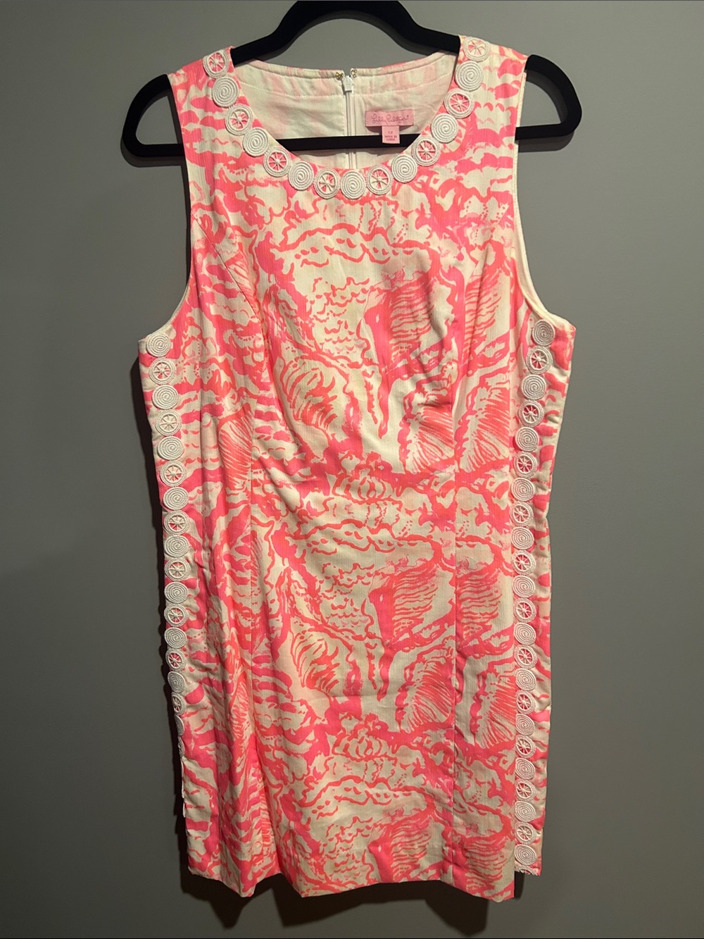 Lilly Pulitzer Pink and White Sleeveless Mini Dress